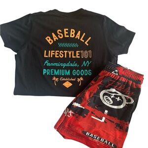Baseball Lifestyle 101 T-Shirt and Shorts Set